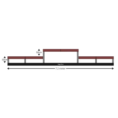 Backline Podie 6x2 meter